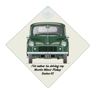 Morris Minor Pickup Series II 1953-54 Car Window Hanging Sign